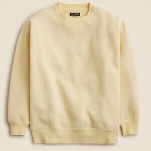 J.CREW Womens Heritage Fleece Oversized Crewneck Sweatshirt Cream XXS NWT
